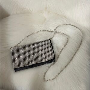 Sparkling Silver Rhinestone Clutch